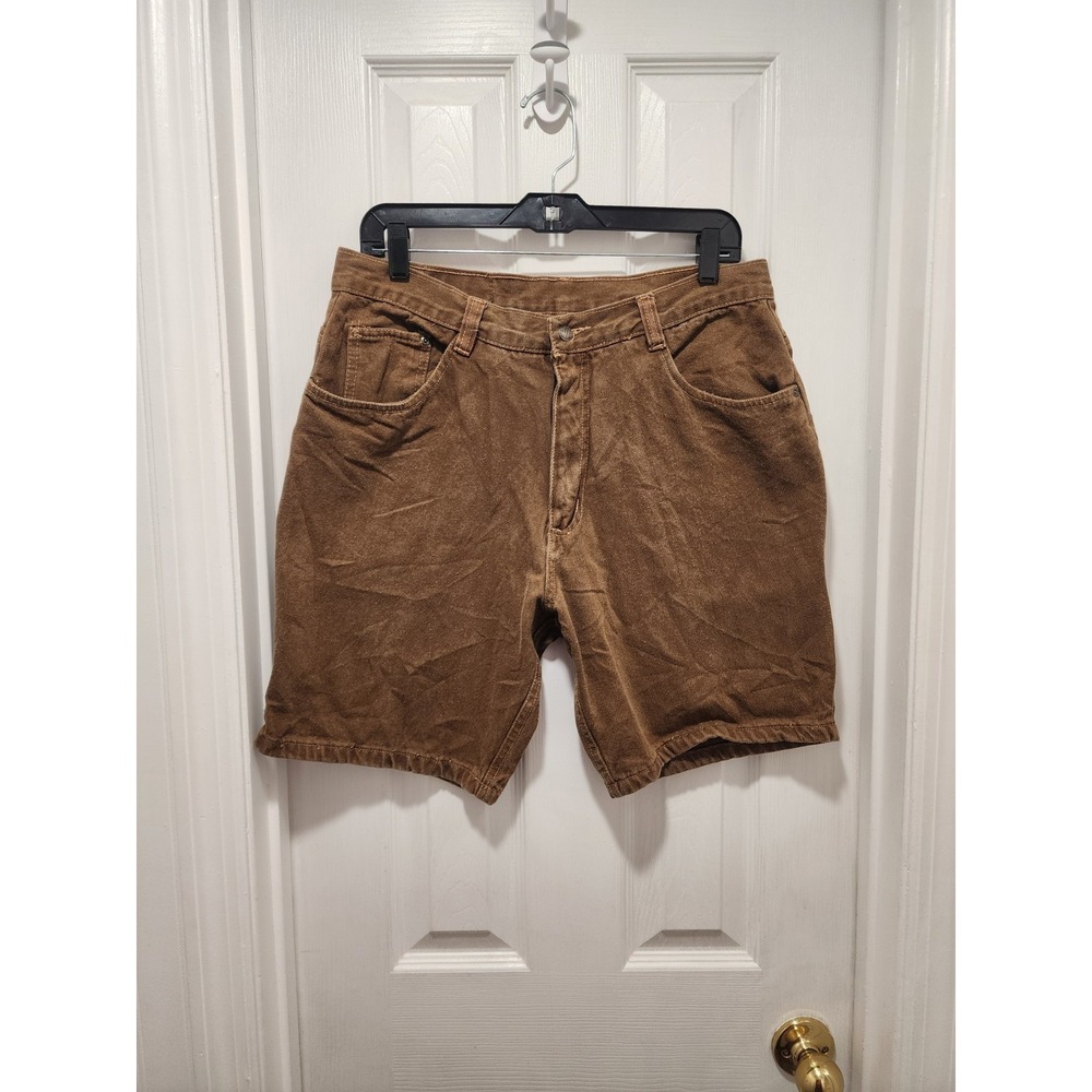 Vintage 80s 90s Gitano Jeans Brown Denim Dad Shorts Sz 36